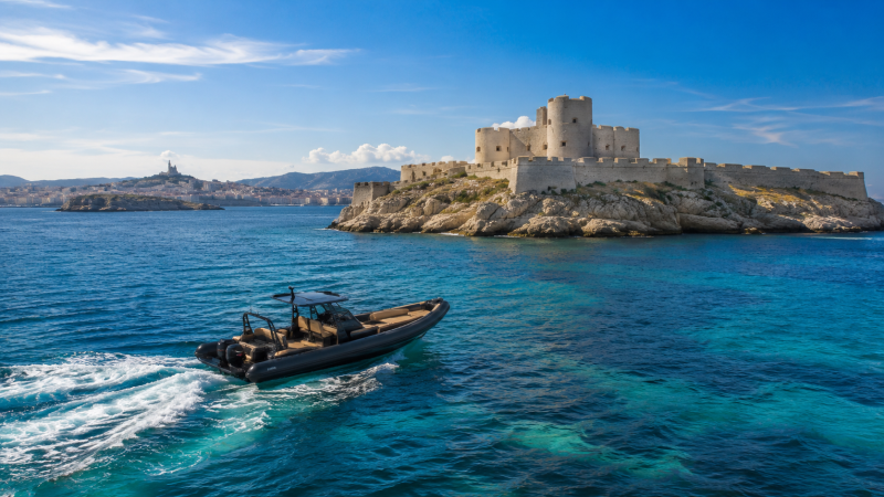 Découvrez l'histoire fascinante du célèbre Château d'If lors d'une excursion inoubliable en bateau depuis Marseille vers le magnifique Frioul